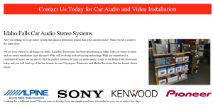 limitless electronics installation page with stereo brands